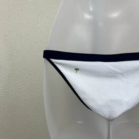 Anthropologie X Heidi Klein Bordered Bikini Womens S/M White Blue - Picture 8 of 9